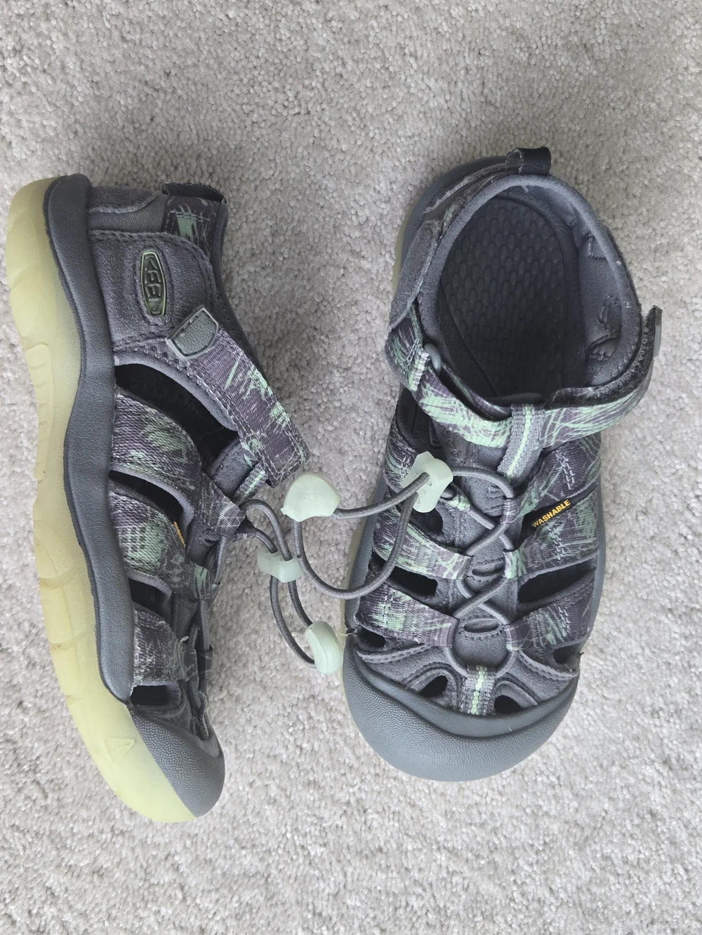 Keen Kids Gray and Light Green Sport Sandals